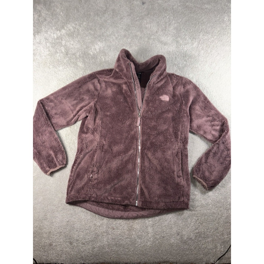 THE NORTH FACE Women's Osito Full Zip Fleece Jacket Grey/Pikes Purple, M